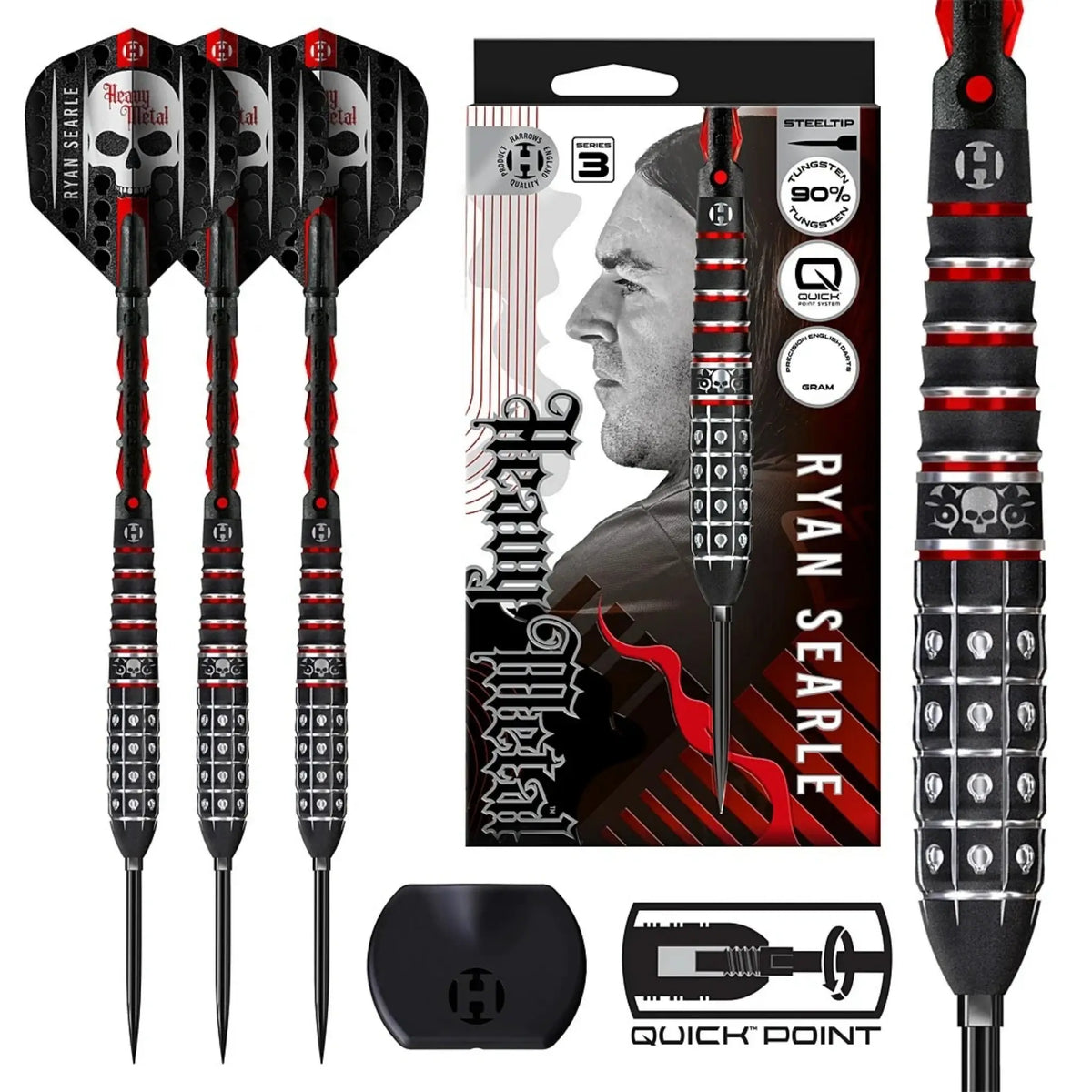 Harrows Ryan Searle Series 3 90% Tungsten Steel Tip Darts