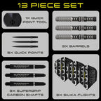 Harrows Dave Chisnall Chizzy Series 4 90% Tungsten Quick Point Steel Tip Darts