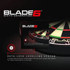 Blade 6 Sixth Generation dartboard with Rota-Lock