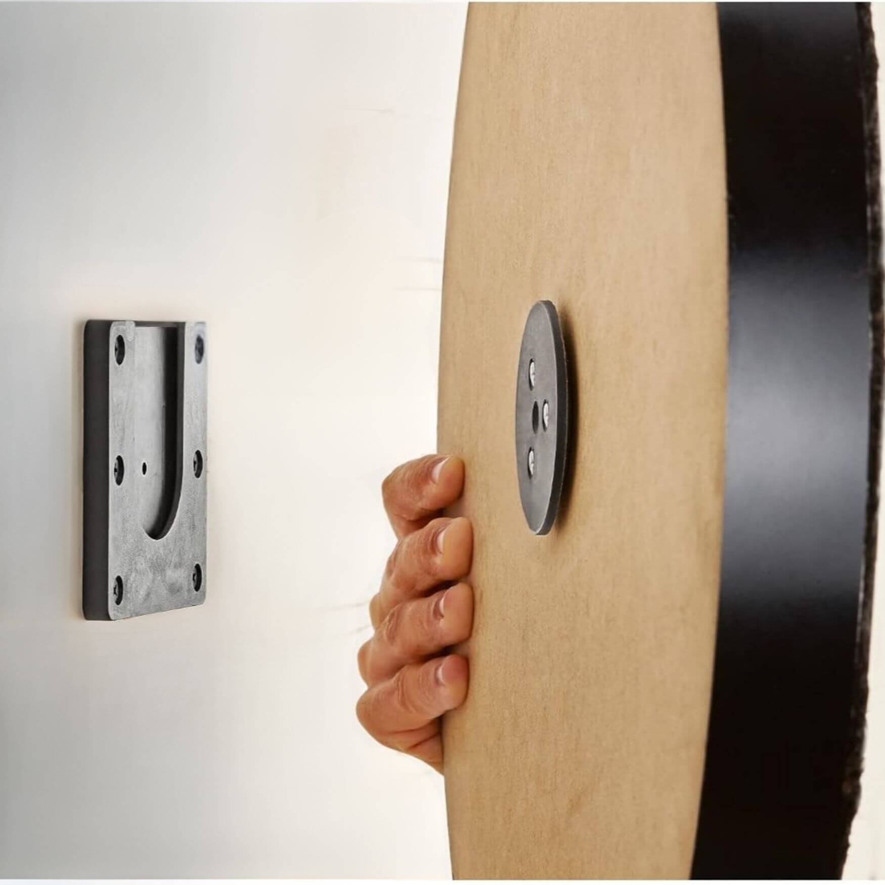 A close-up of Ezy-Lok Dartboard Bracket Mounting