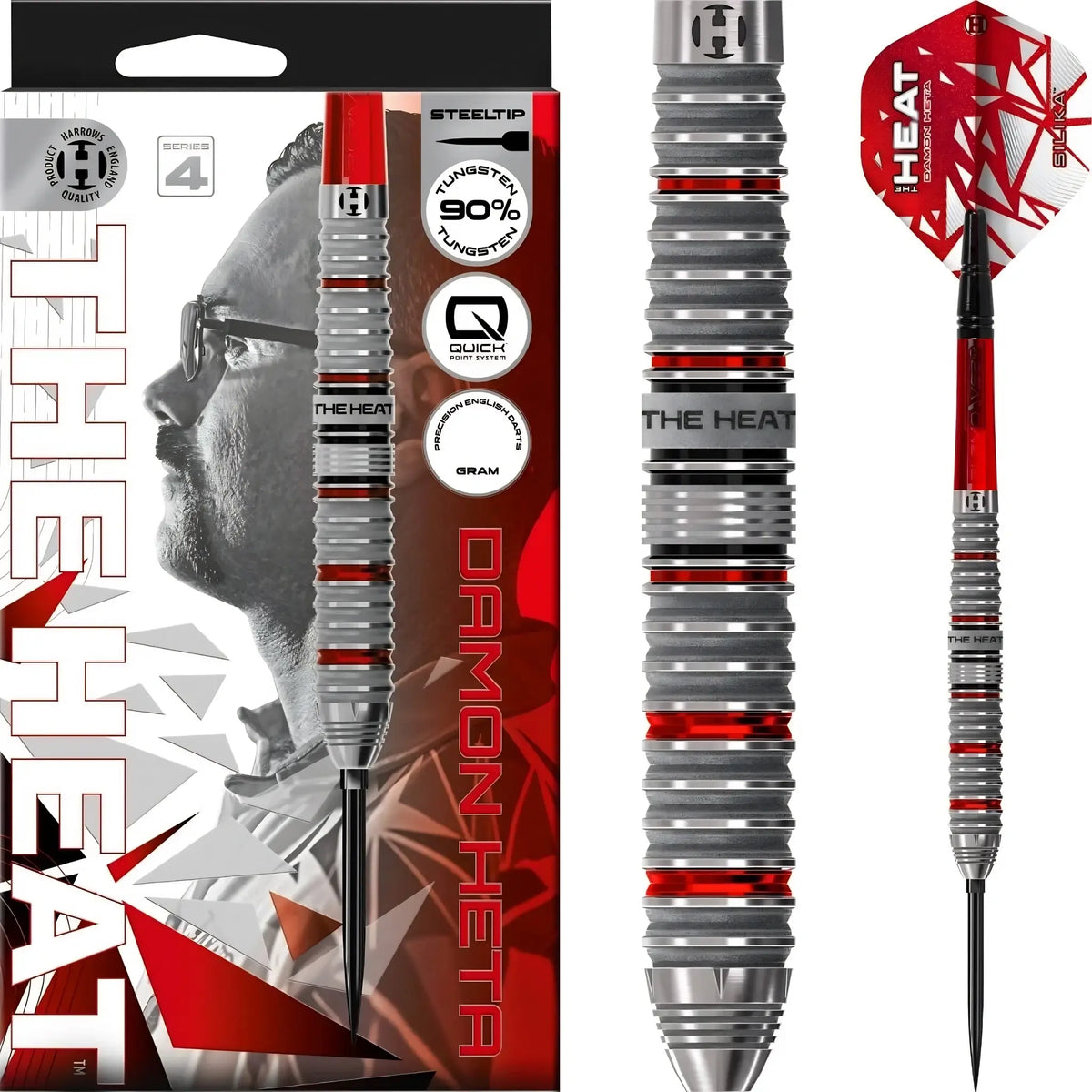 Harrows Damon Heta Series 4 90% Tungsten Steel Tip Darts