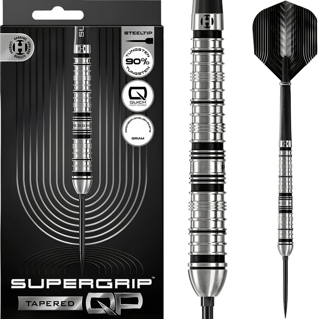 Harrows Supergrip Quick Point Tapered 90% Tungsten Steel Tip Darts