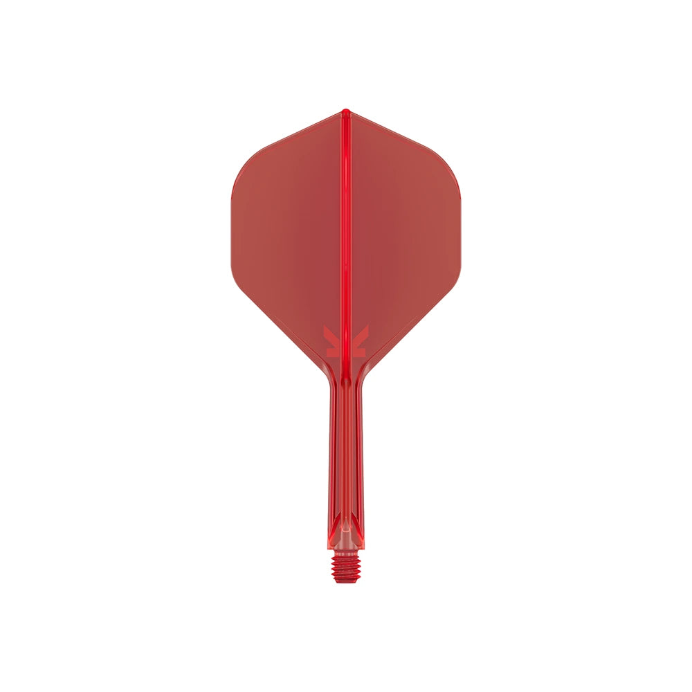 Red dart flight on a white background