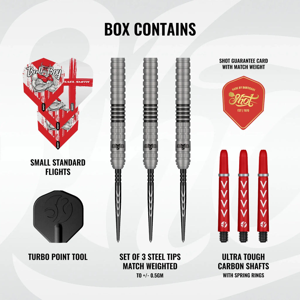 Shot Michael Smith Series II 90% Tungsten Steel Tip Darts