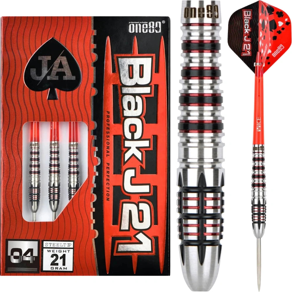 One80 Black J21 #04 90% Tungsten Darts