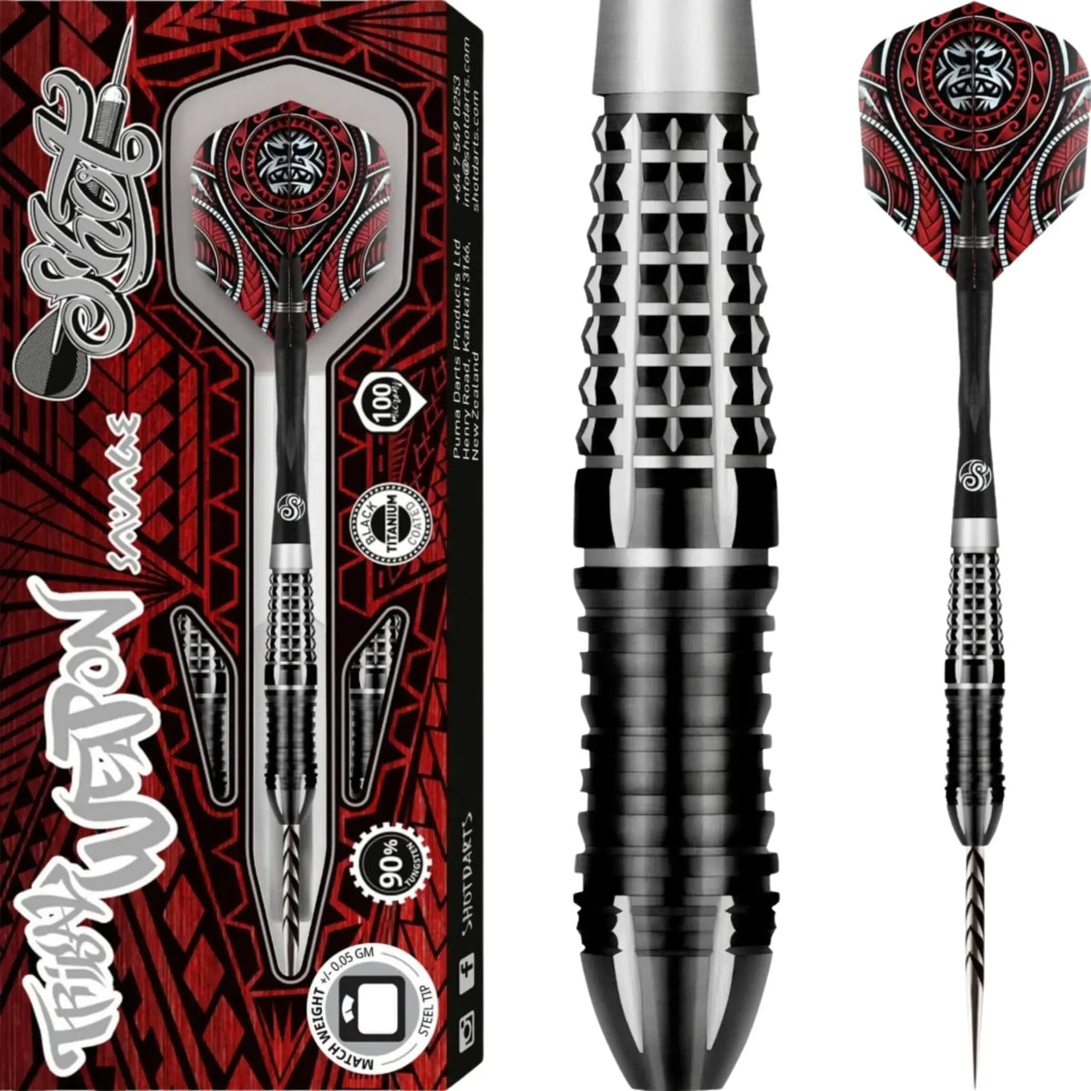 Shot Tribal Weapon Savage 90% Tungsten Steel Tip Darts