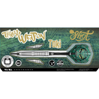 Shot darts packaging with 'Toki' design on a green background