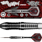Shot Tribal Weapon Savage 90% tungsten darts with scalloped bomber grip and black titanium finish