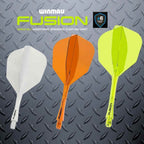 Winmau Fusion No6 white, orange, and green Integrated Stem & flights