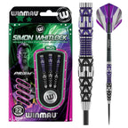 Winmau Simon Whitlock Prism darts with packaging on a white background