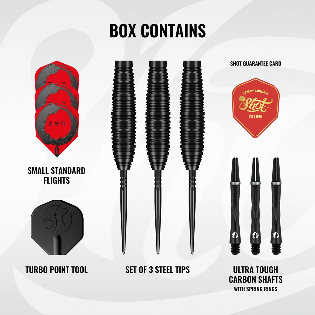Shot Zen Bomber 90% Tungsten Steel Tip Darts