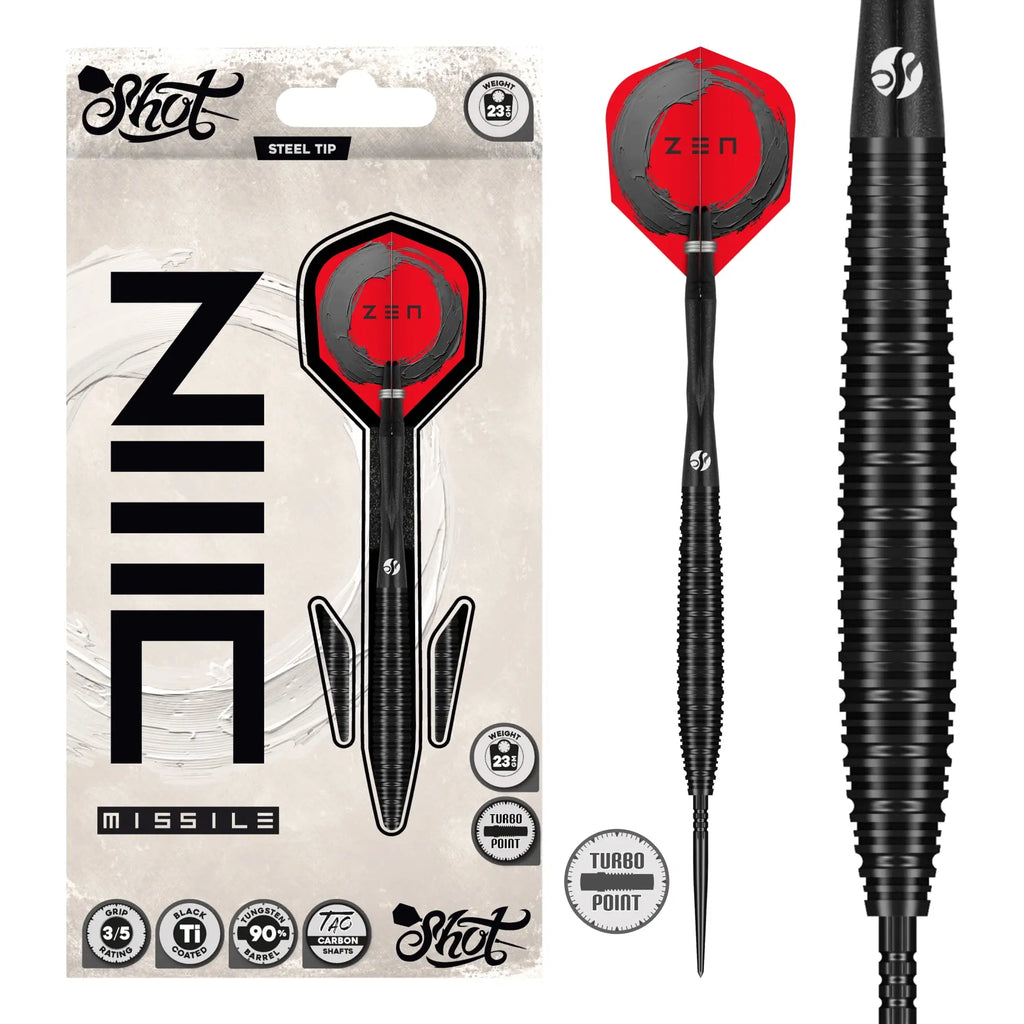 Shot Zen Missile 90% Tungsten Steel Tip Darts