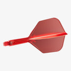Red dart flight on a white background