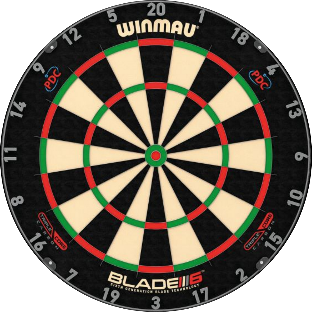 Winmau Blade 6 Dartboard Bundle with Plasma Light & Surround