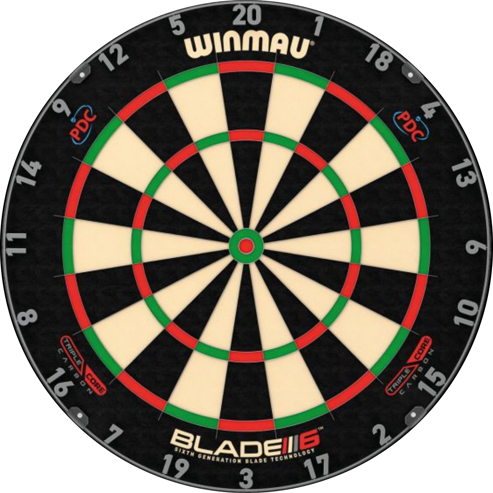 Winmau Blade 6 Dartboard Bundle with Plasma Light & Surround