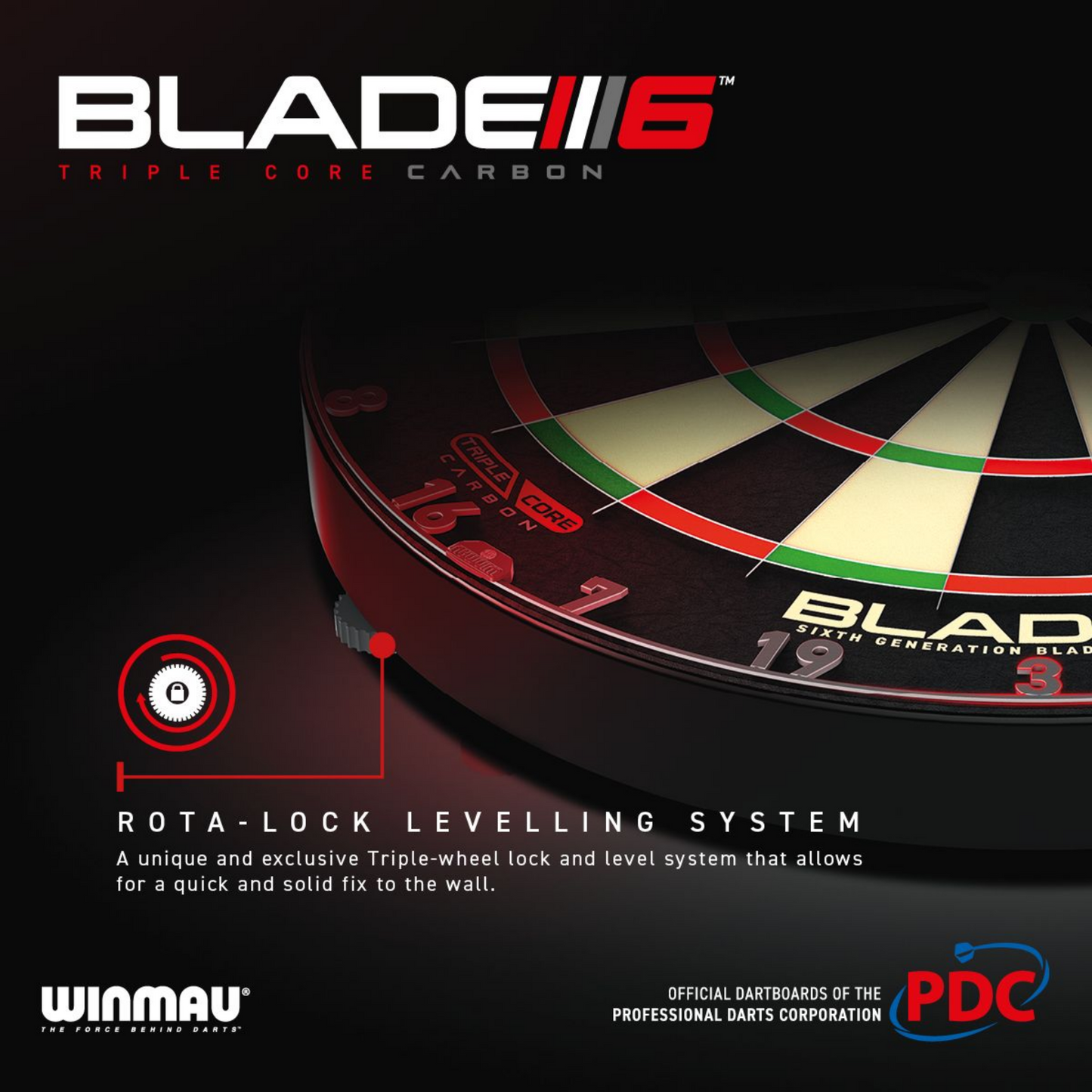 Winmau | Blade 6 Triple Core Carbon Dartboard