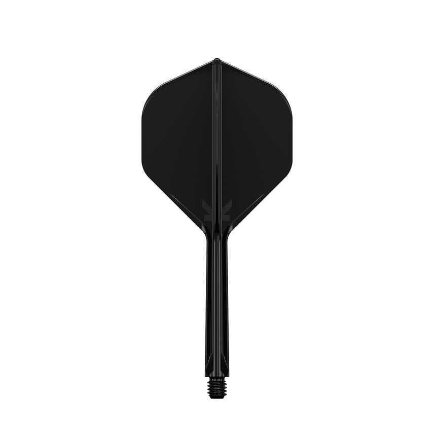 Black dart flight on a white background
