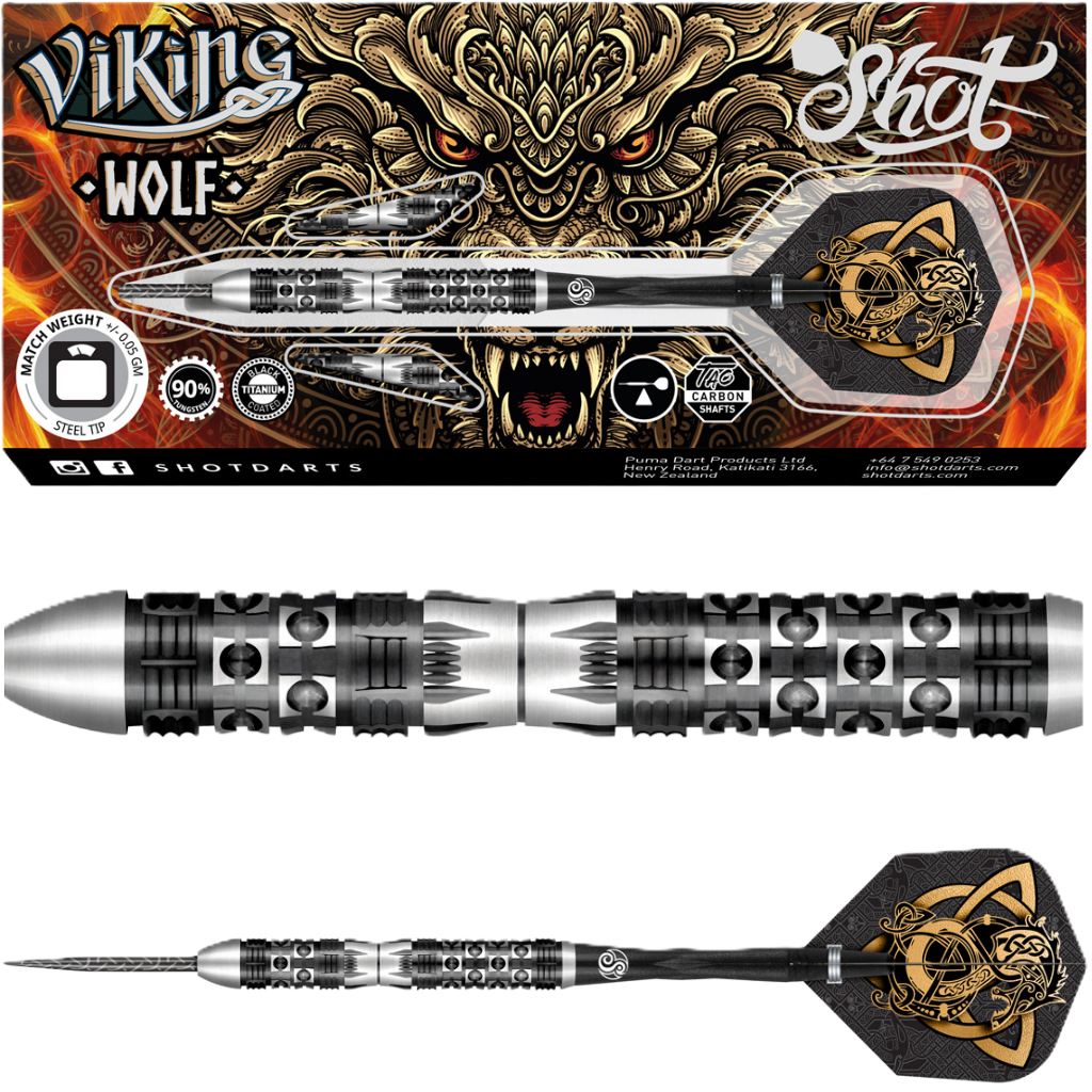 Shot Viking Wolf 90% Tungsten Steel Tip Darts