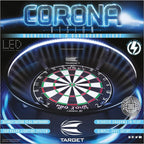 Corona Vision LED dartboard light with a dartboard