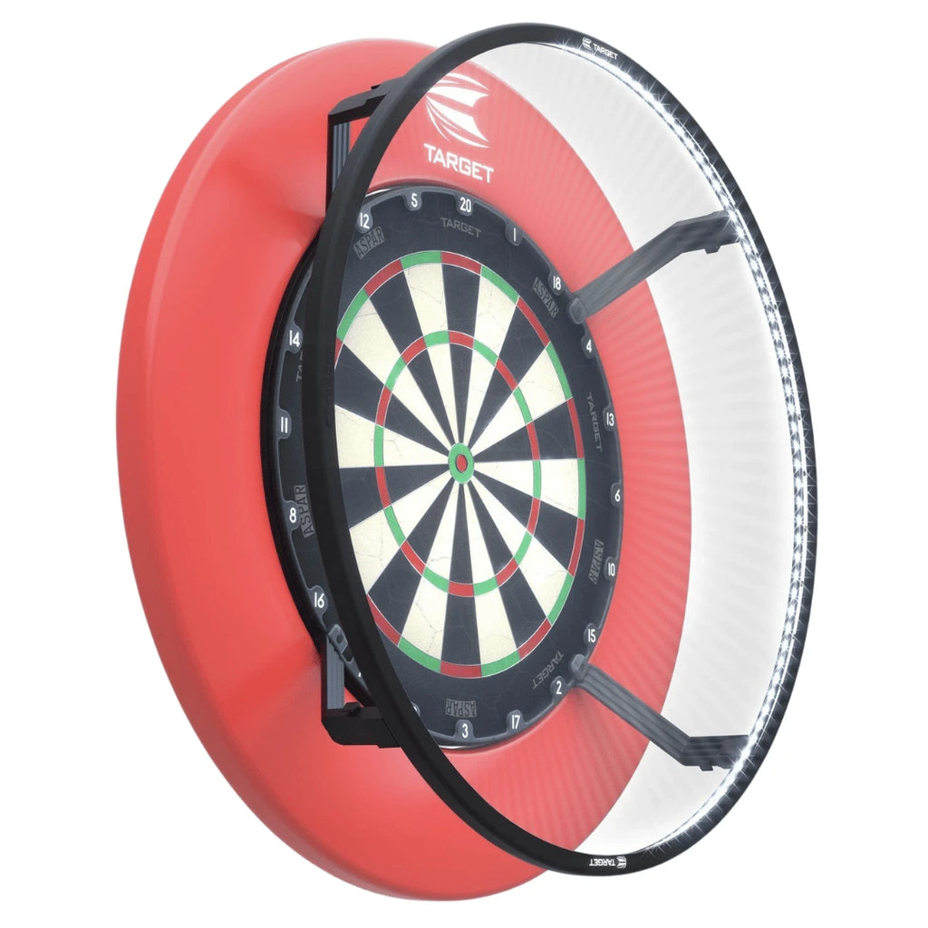 Dartboard with red surround and Target branding on a white background