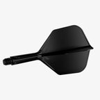 Black dart flight on a white background