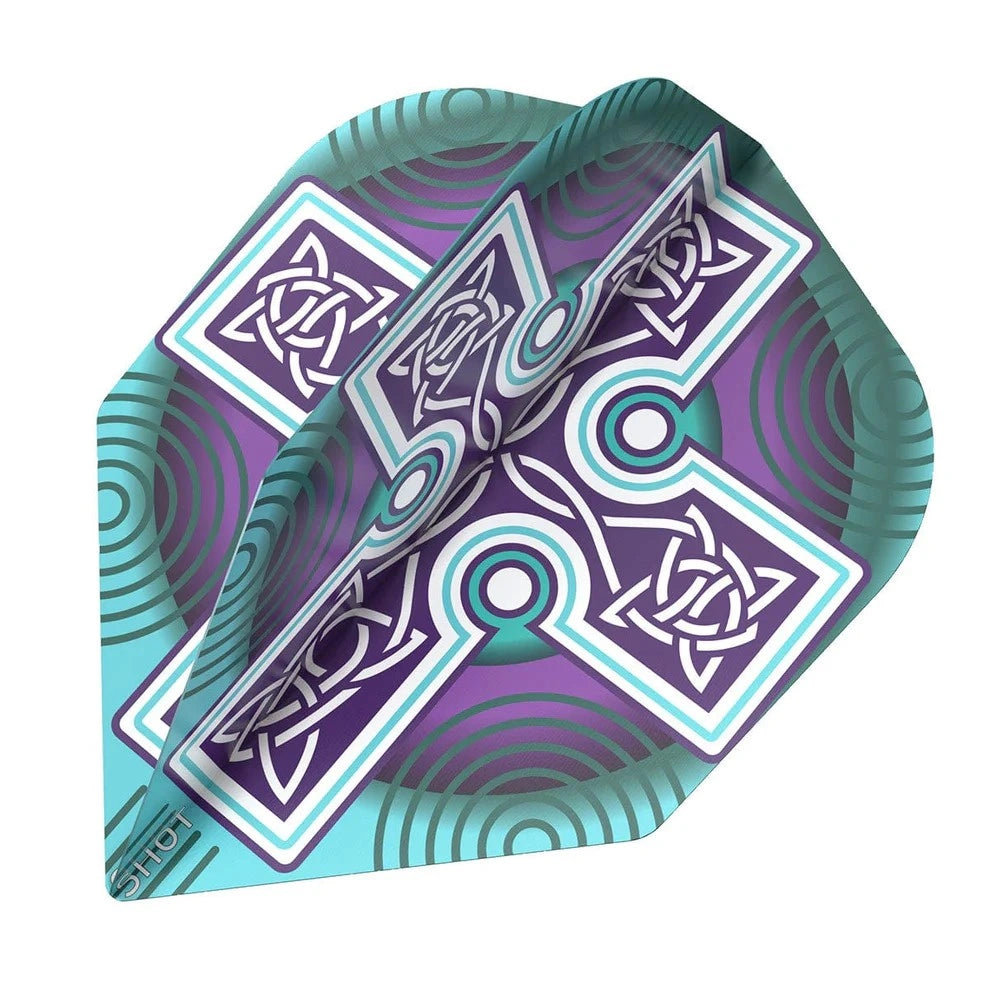 Decorative dart flights with Celtic knot design