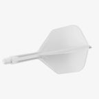 White dart flight on a white background